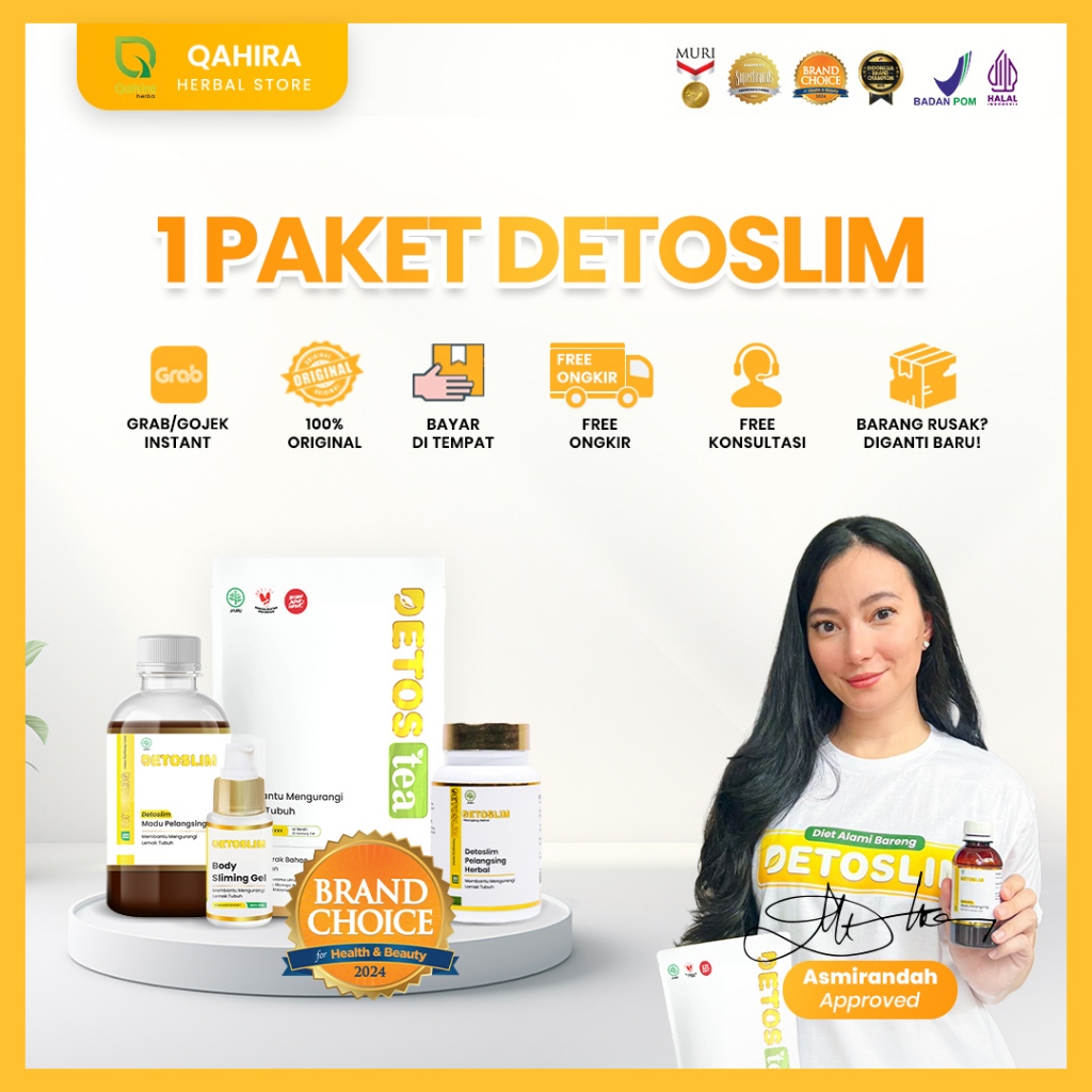 Detoslim Herbal Pelangsing Tubuh Aman Tanpa Efek Samping Madu Detoslim Original dan BPOM