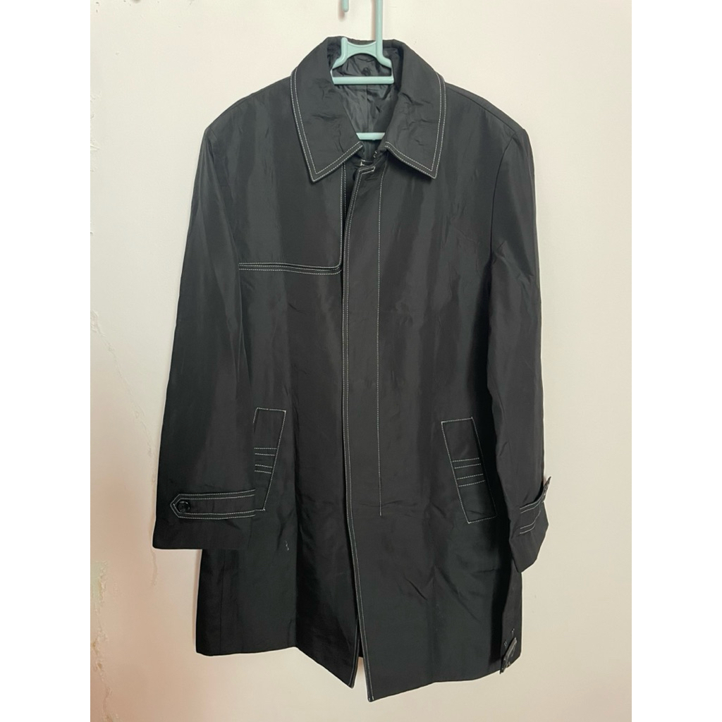 Long Coat Korea Long Blazer Black Hitam premium