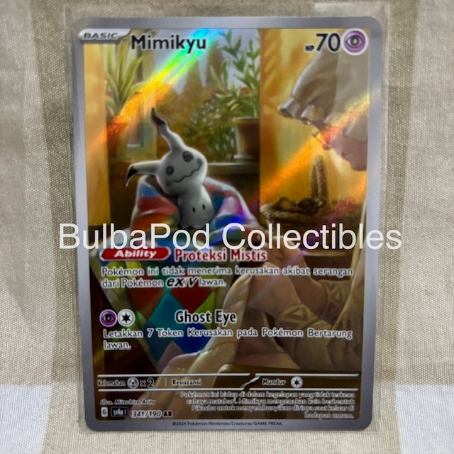 Pokemon TCG Indonesian Mimikyu sv4a 341/190 AR Harta Berkilau ex