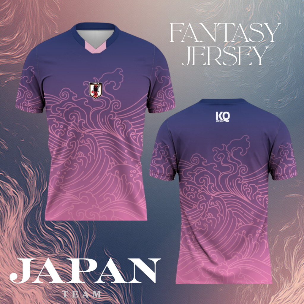 KQ Jersey Jepang Fantasy Premium | Japan Football Jersey – Custom Nama & Nomor | Jersey Bola Timnas 