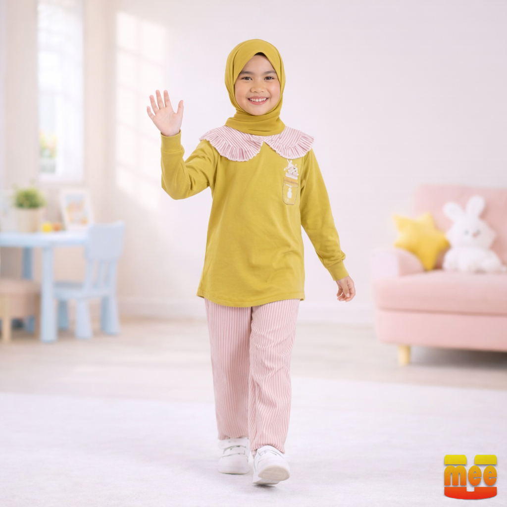 Setelan Anak Tanggung Perempuan Lucu Terbaru 5-14 Tahun Aiko Setcel  Oneset