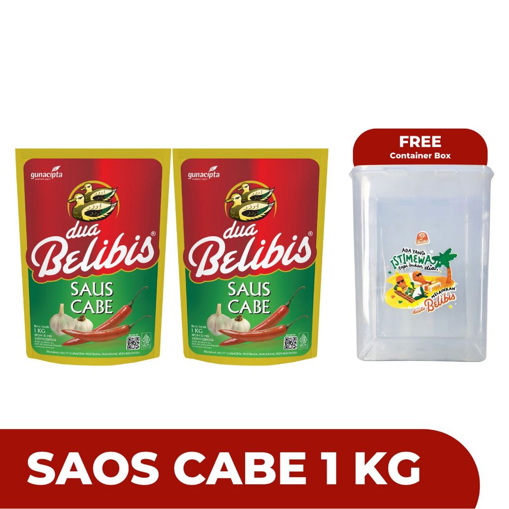 DUA BELIBIS [2 POUCH LEBIH HEMAT] SAOS CABE 1 KG