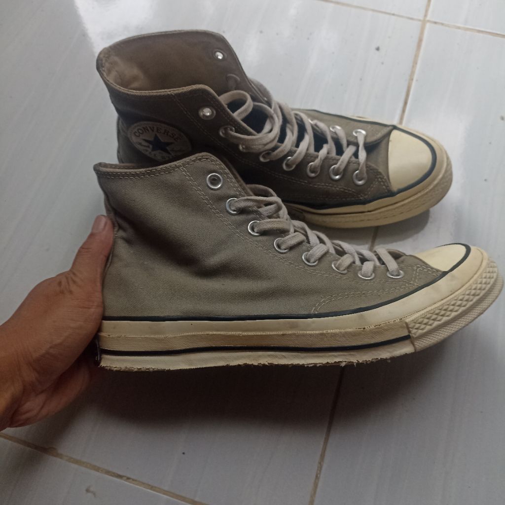 Sepatu Preloved Converse 70s High Abu-Abu Ori 100% 41