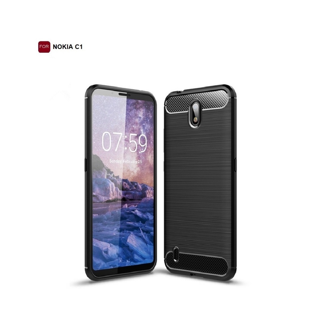TAZIO CASE For NOKIA C1 IPAKY CARBON PREMIUM TPU