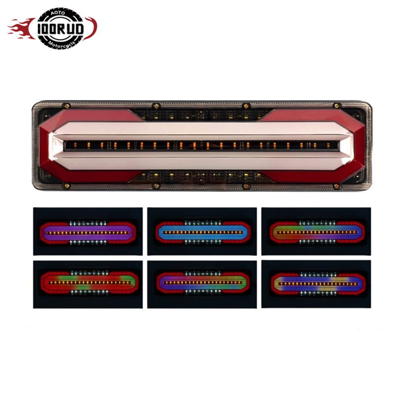 IOORUD Lampu Rem Truk 24 Volt Truck Model RGB-30 Senja Nyala Running RGB Rem Nyala Kedip / Stop Lamp