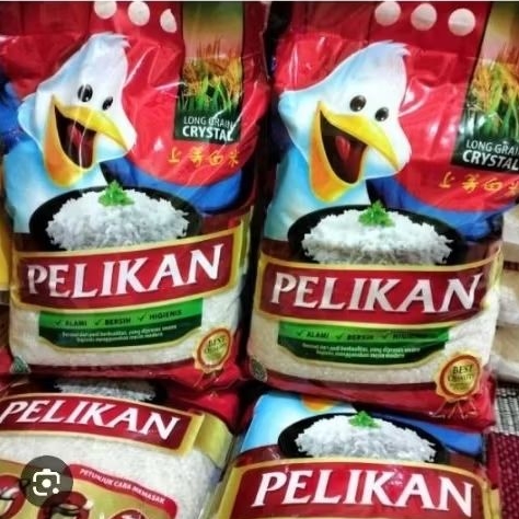BERAS PELIKAN 5KG/BERAS 5KG/BERAS PREMIUM 5KG/BERAS PELIKAN KEMASAN 5KG/BERAS MURAH