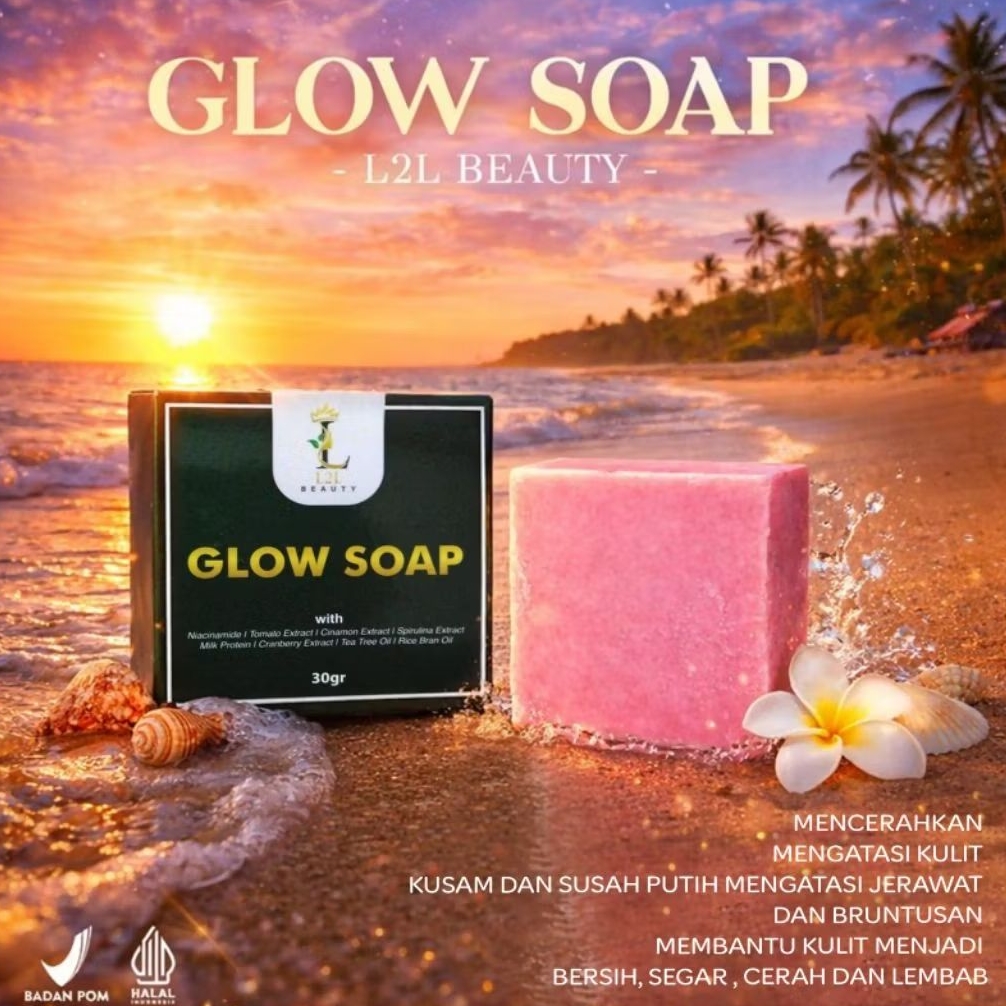 TERLARISSS !!!!!! SABUN GLOWING /SABUN PEMUTIH  WAJAH & BADAN(GLOW SOAP) By L2L BEAUTY ORIGINAL BPOM
