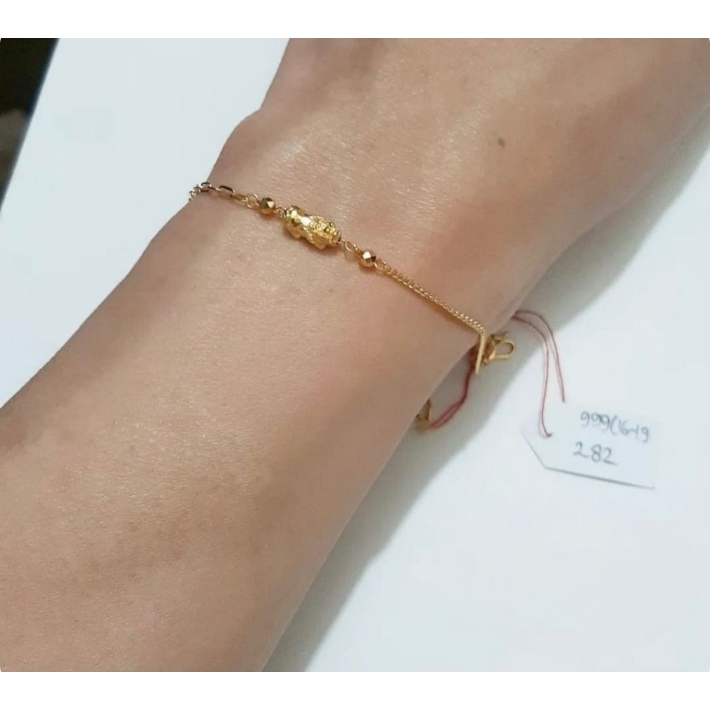 Gelang rantai emas 24k naga mini