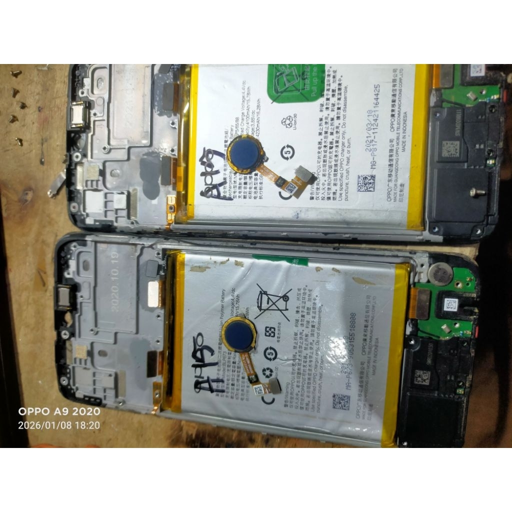 FRAME TATAKAN LCD / BATERAI OPPO A15 / A15s ORIGINAL COPOTAN