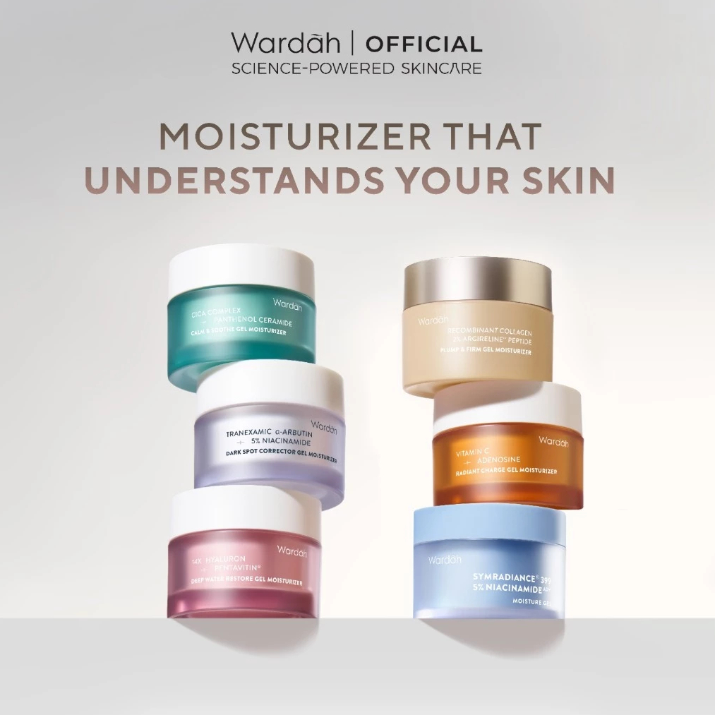 SINAR  Wardah Gel Moisturizer || 14X Hyaluron + Pentavitin Deep Water Restore || Vitamin C + Adenosi