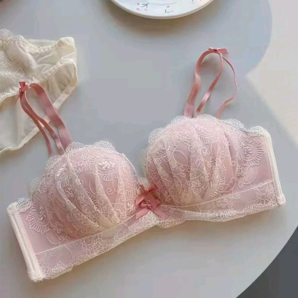 Bra, BH wanita, bra wanita, bra busa sedang, bh busa sedang, bra pink, bh pink, bra pink lace, bh pi