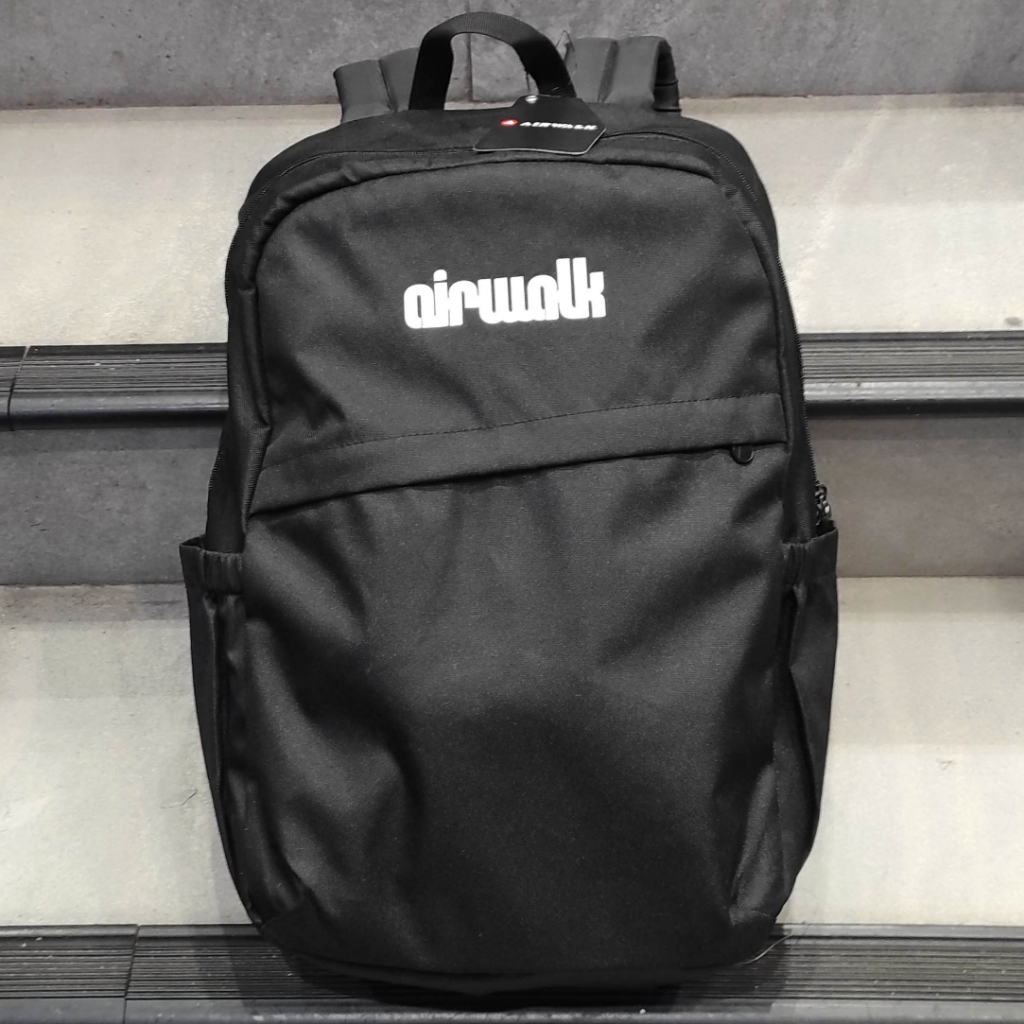 TAS SEKOLAH BACKPACK AIRWALK Unisex Black White Original  *ADA TEMPAT LAPTOP