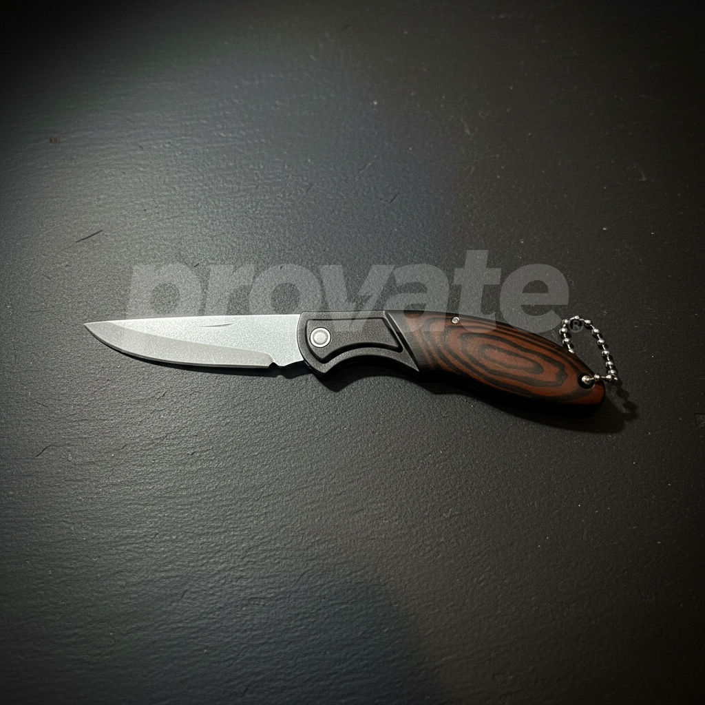 pisau kecil lipat unik gantungan kunci tebal tajam