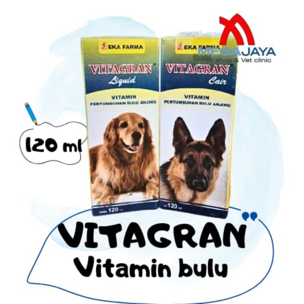 VITAGRAN cair vitamin penumbuh bulu anjing 120 ml
