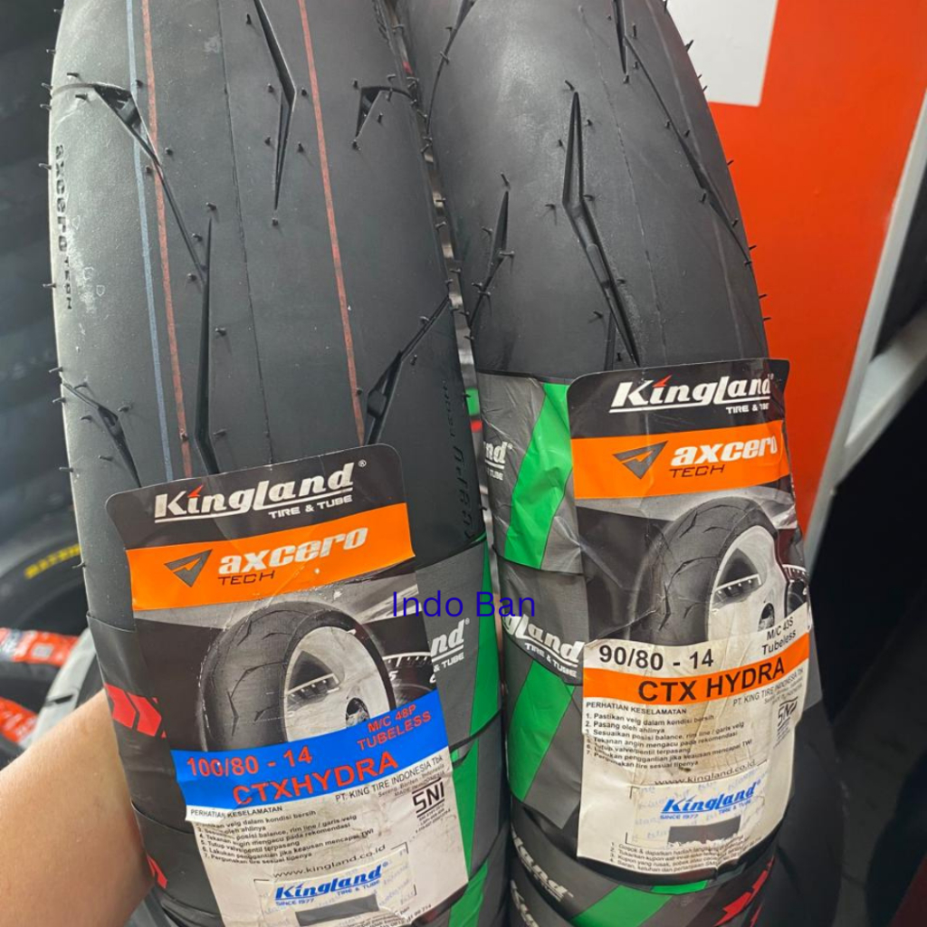 SNI Ban KINGLAND CTX HYDRA TUBELESS [ 90/80-14 , 100/80-14 ] Ban Motor Matic VARIO 150, BEAT 125, MI