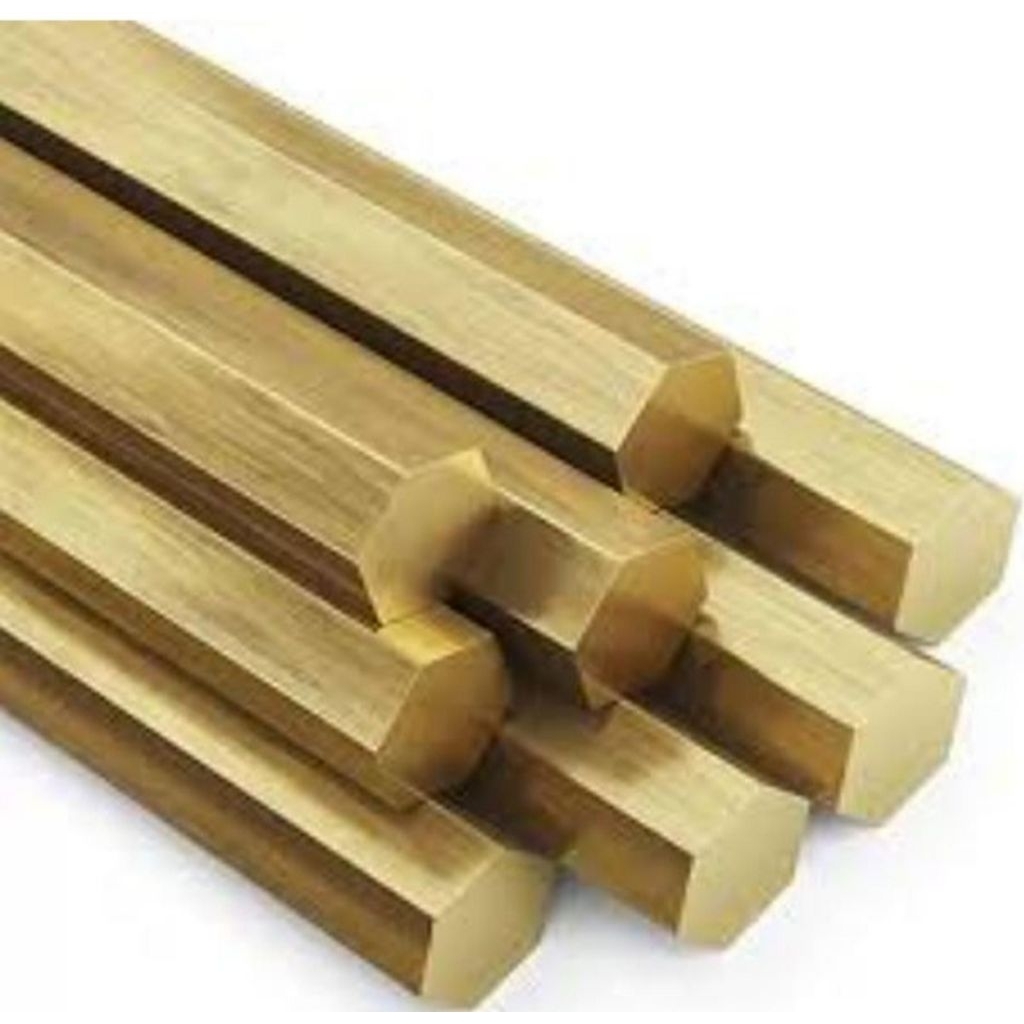 As Kuningan Segi 6 Ukuran 19 mm Panjang 40 cm