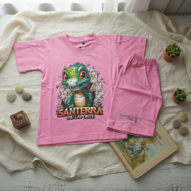 Setelan Baju Celana Anak Laki Laki Perempuan Katun Murah Oleh Oleh Khas Kota Batu Malang Usia 1-6 ta