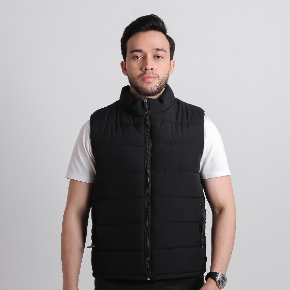 Rompi Pria Tebal Jaket Rompi Pria Tebal Empuk Busa Puffer Vest Hangat Nyaman