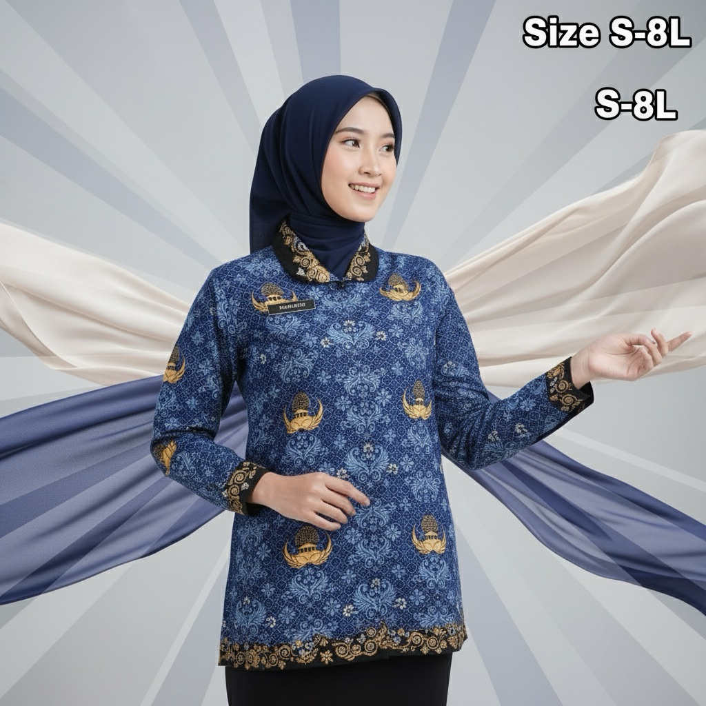 Seragam Korpri Terbaru 2022 //Batik Korpri Wanita Full furing