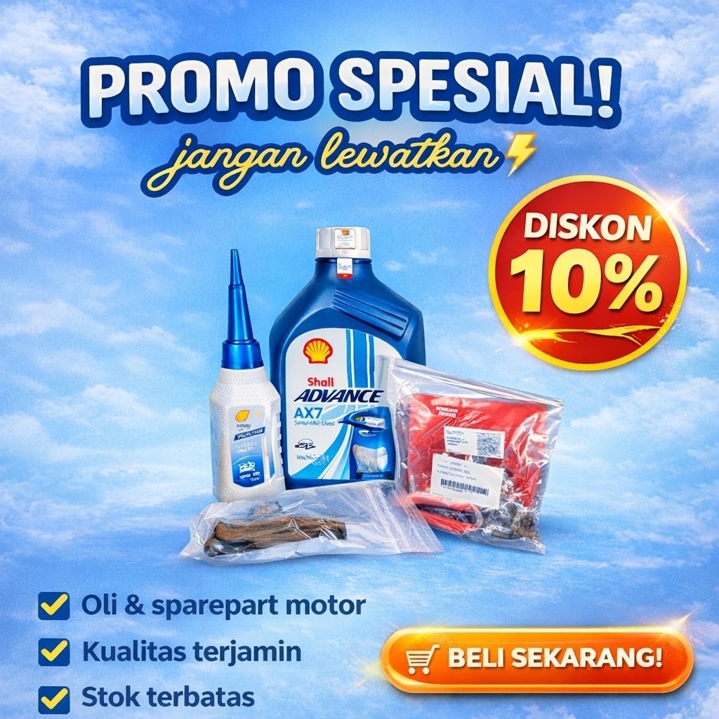 Paket Promo Shell Advance – Oli Mesin + Oli Gardan + Aksesoris