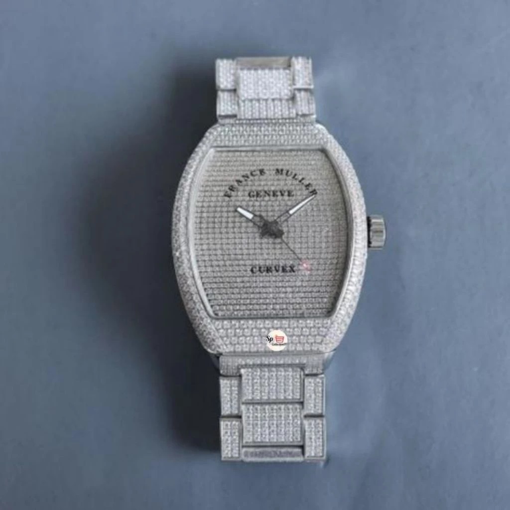 Jam Tangan Mewah FM Frank Muller Silver Curvex Leadis Automatic Swiss/Jam Tangan New Model....