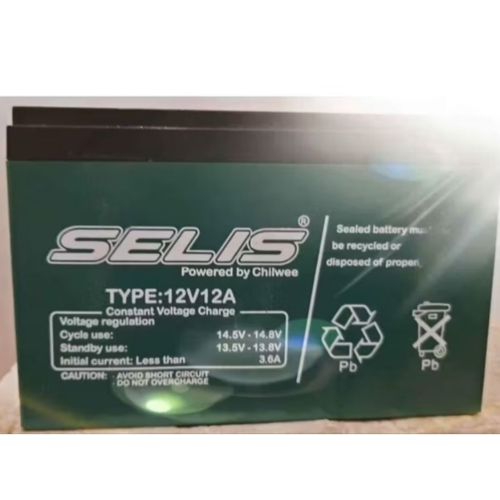 SELIS AKI SEPEDA LISTRIK, 12volt 12ah, aki selis aki skuter, aki MOLIS aki 12v 12ah