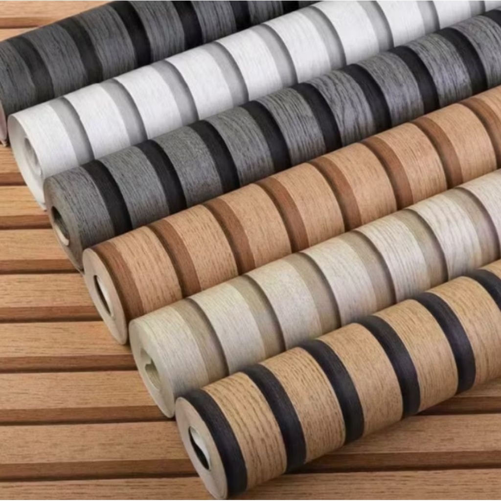 Wallpaper stiker dinding MURAH medan motif panel kayu