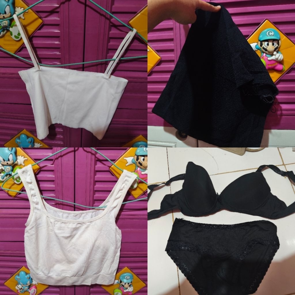 Prelovedku / Bra Beha Celana Dalam Cangcut / Tangtop Tengtop Croptop Daleman / Bra Kemben Tanpa Tali