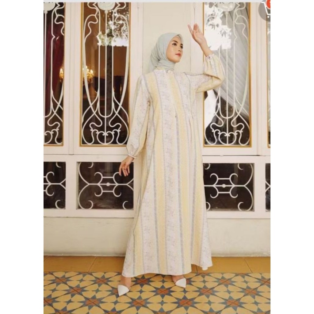 Preloved Muda Official Sasmita Dress Lemonade sz M/Muda Official Basic Dress Free Size