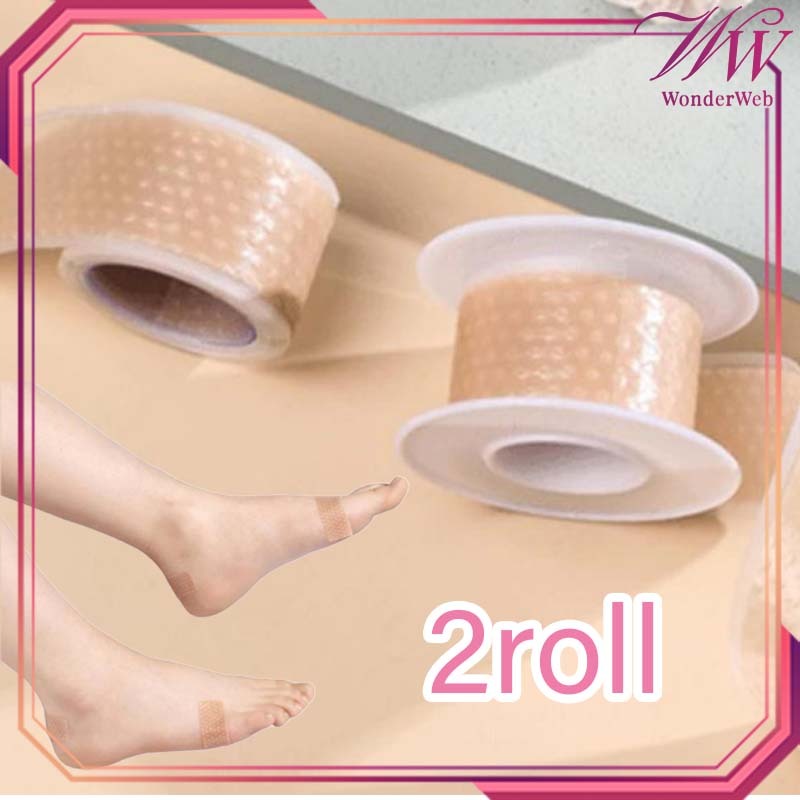 2roll Alas Tumit Sepatu Anti Lecet Stiker Tumit Warna Kulit Gel Pelindung Tumit Gel Plester Anti Lec