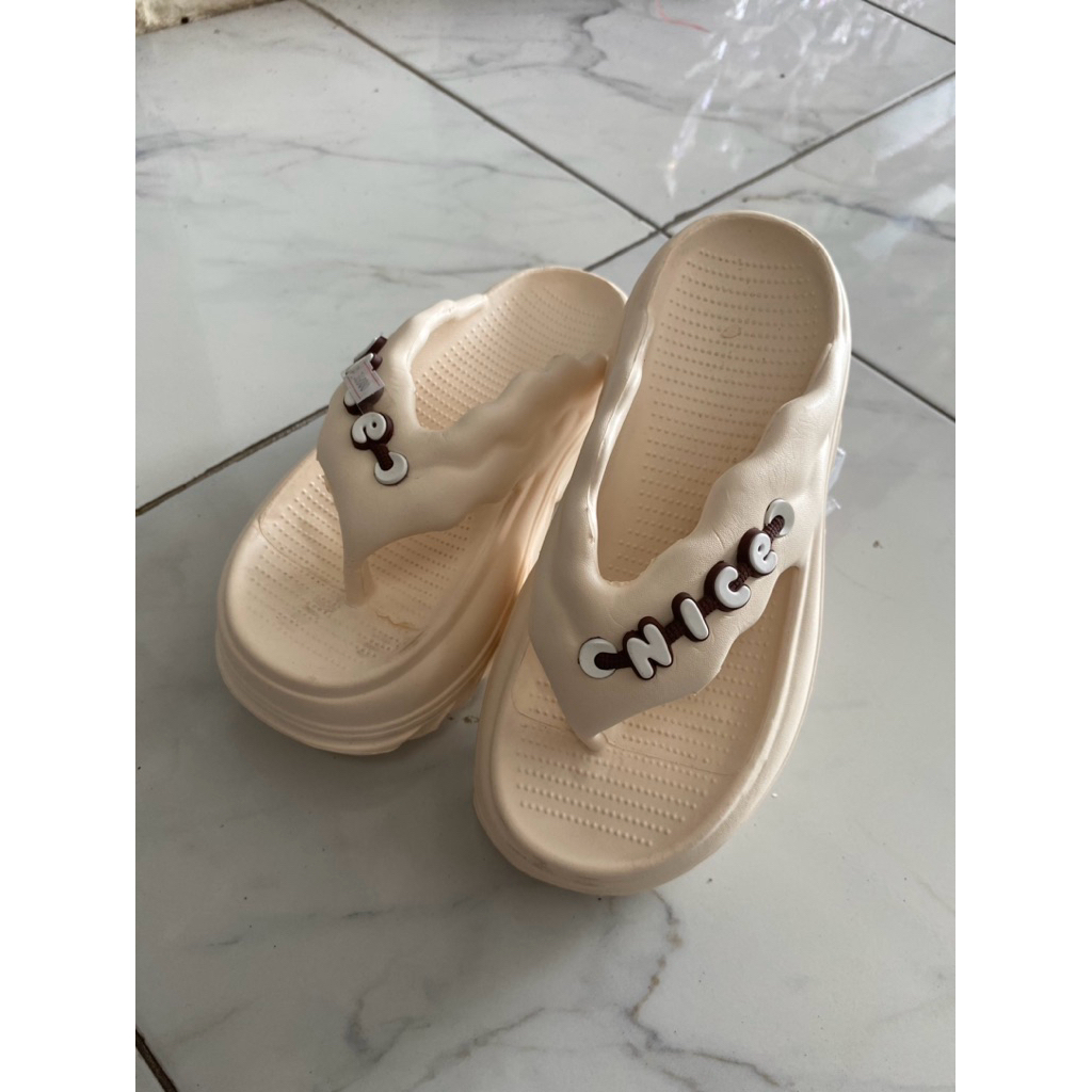 Sandal Wanita Jepit Wedges Premium - Sandal Wanita Tinggi Kekinian