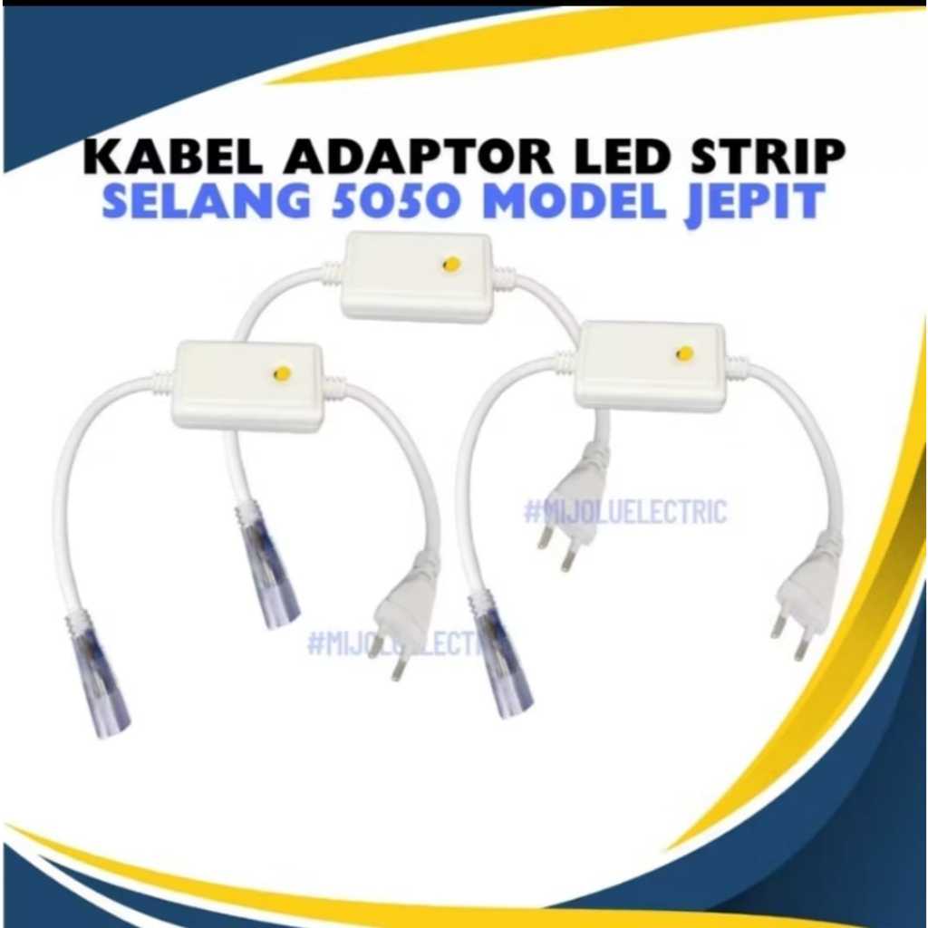 Sambungan Konektor Lampu Strip 220V / Konektor Led Strip Jepit/ Soket Led Strip RGB 4 Jarum Socket l
