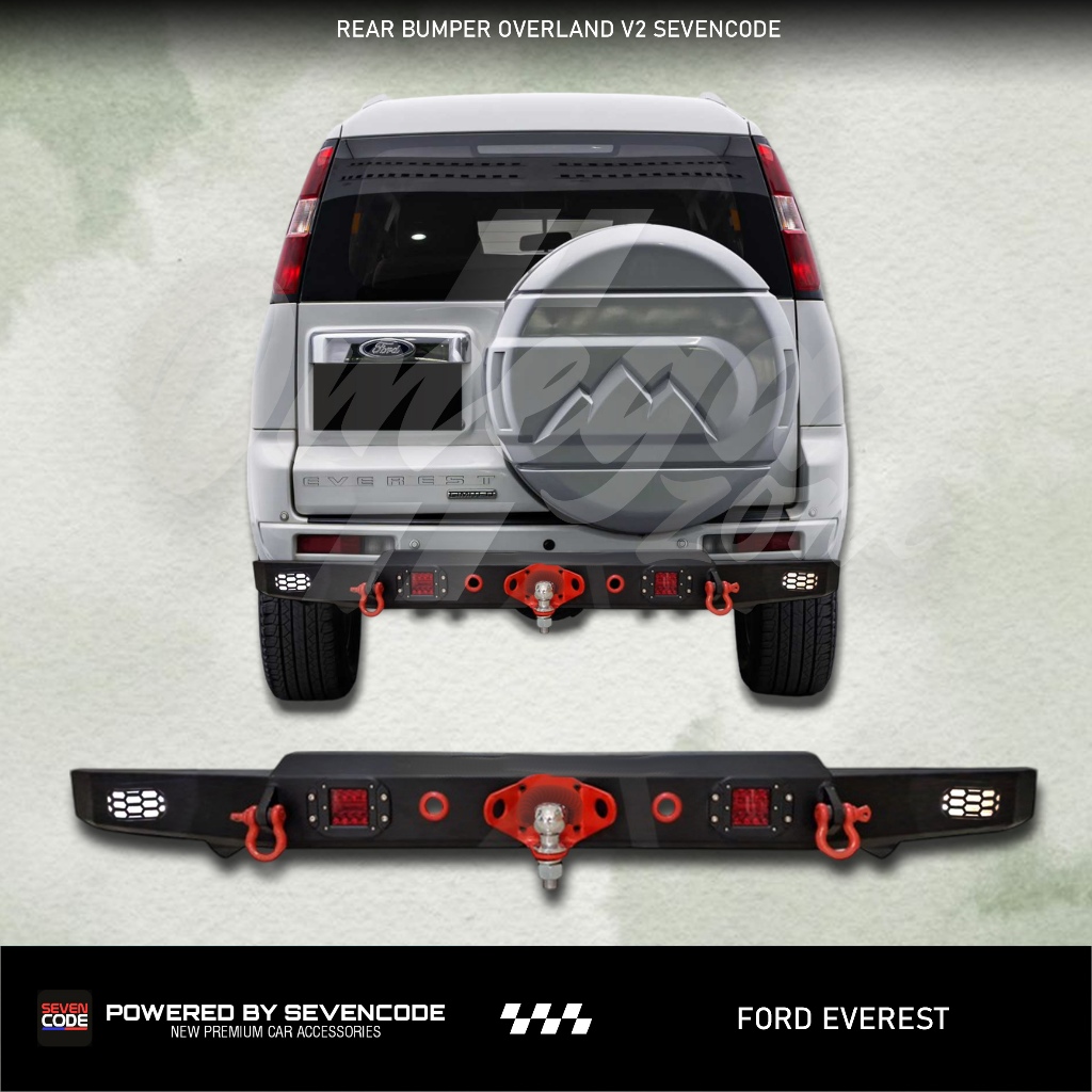 REAR FULL BUMPER GUARD TOWING CUSTOM BELAKANG OVERLAND V2 SEVENCODE - FORD EVEREST