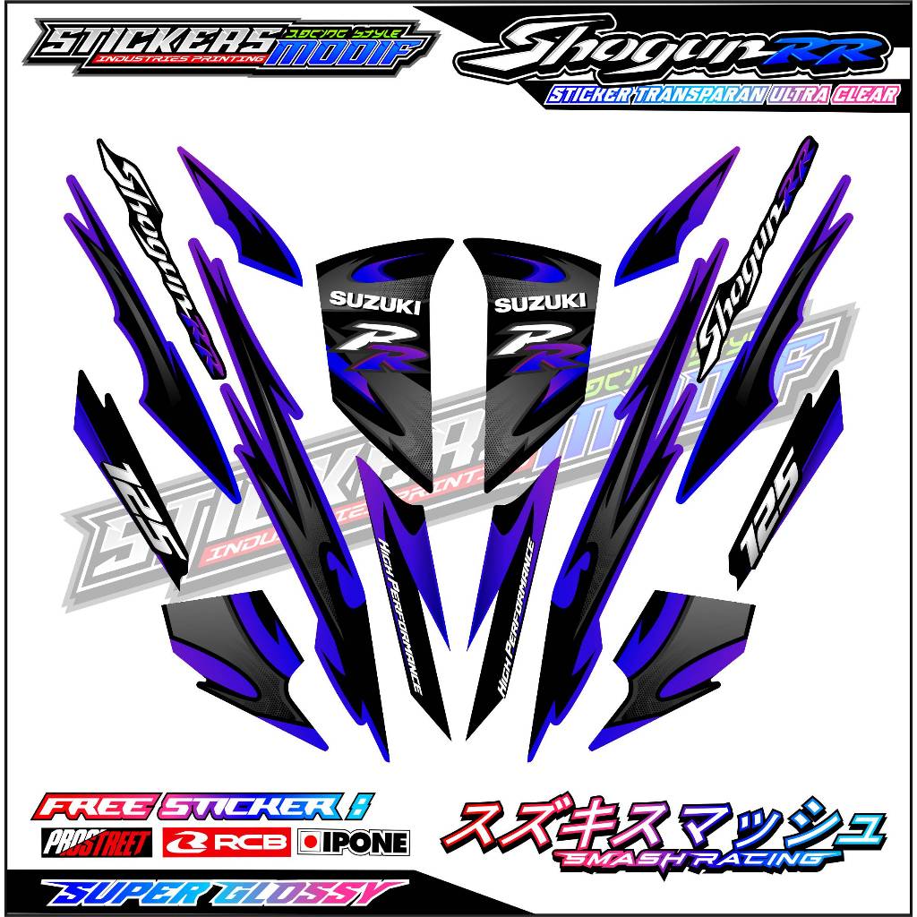 STRIPING VARIASI MOTOR SUZUKI SHOGUN 125 RR / STIKER LIST MOTOR SHOGUN 125 RR