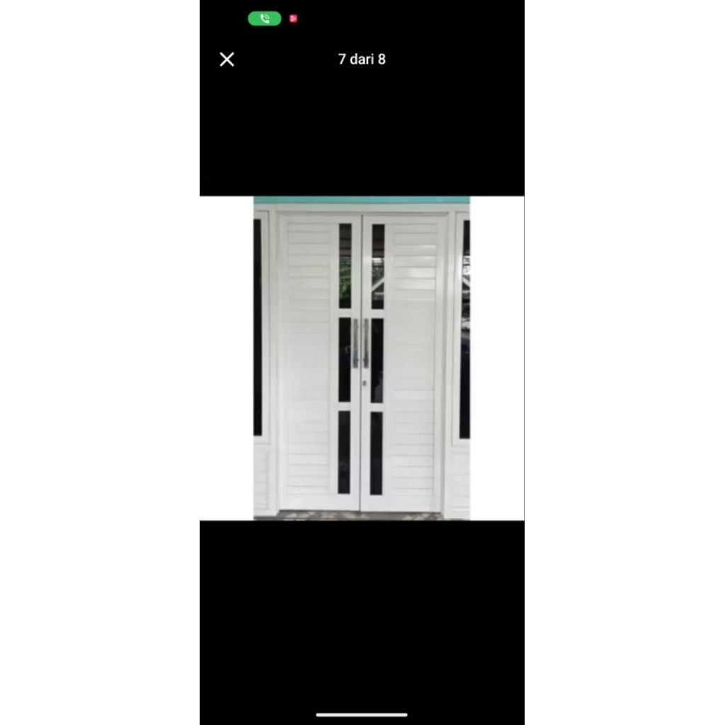 kusen pintu aluminium / pintu kupu-kupu ukuran L120xT210 bisa castem ukuran free packing kayu