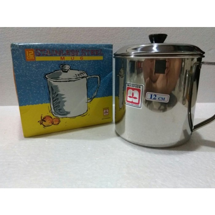 Mug Stainless 12cm maspion + tutup