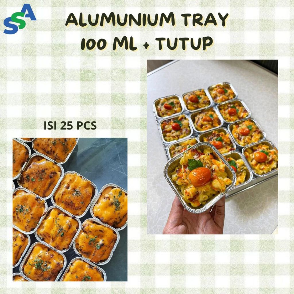 ALUMUNIUM FOIL TRAY 100 ml / ALUMUNIUM FOIL CUP + TUTUP