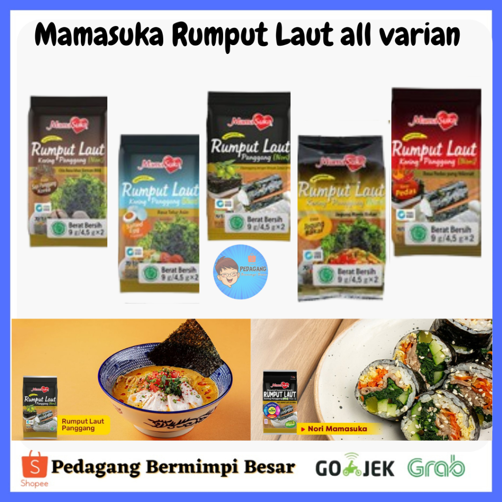 Mamasuka Rumput Laut Panggang Nori all varian / Nori Rumput Laut/ Nori