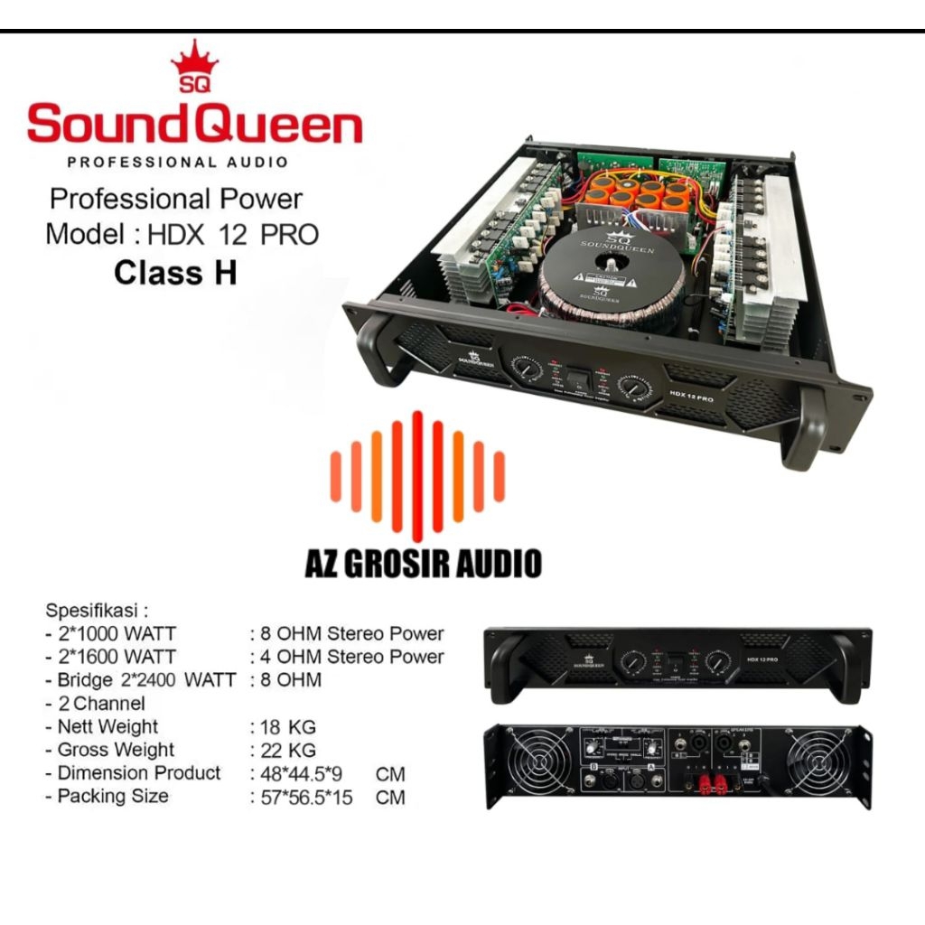 Power amplifier soundqueen HDX 12 pro power soundqueen HDX 12 pro