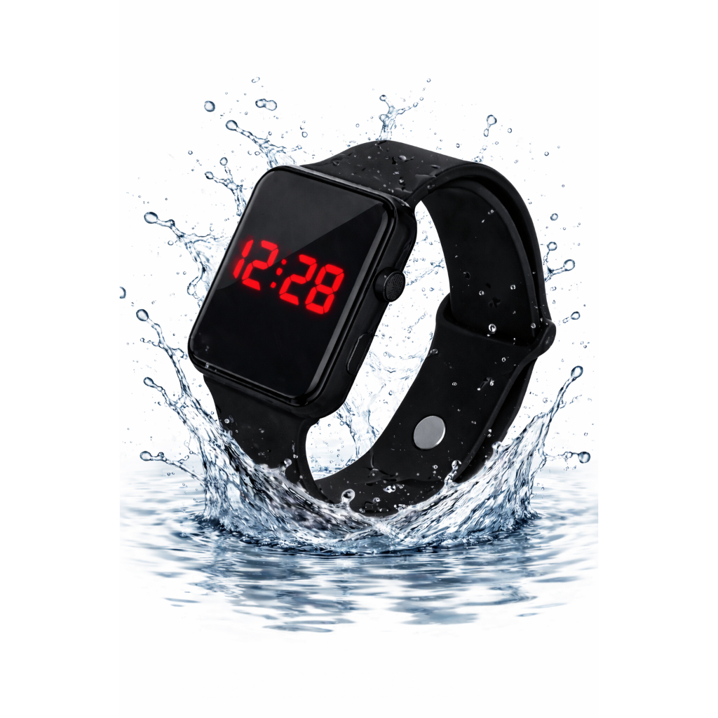 Jam Tangan Digital LED Hitam Cocok Hadiah
