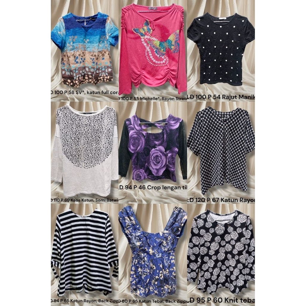 [Serba 15K] Prelov Pakaian Atasan Baju Wanita Kaos Blouse Kemeja Rajut
