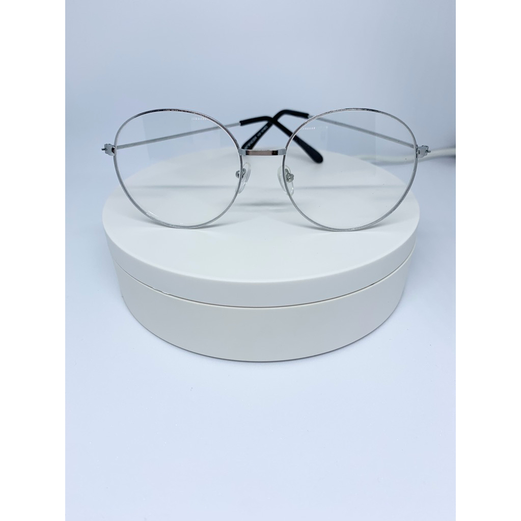 kacamata fashion wanita pria clear silver
