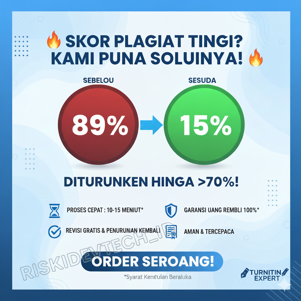 PENURUNAN PLAGIAT TURNITIN GARANSI UANG KEMBALI