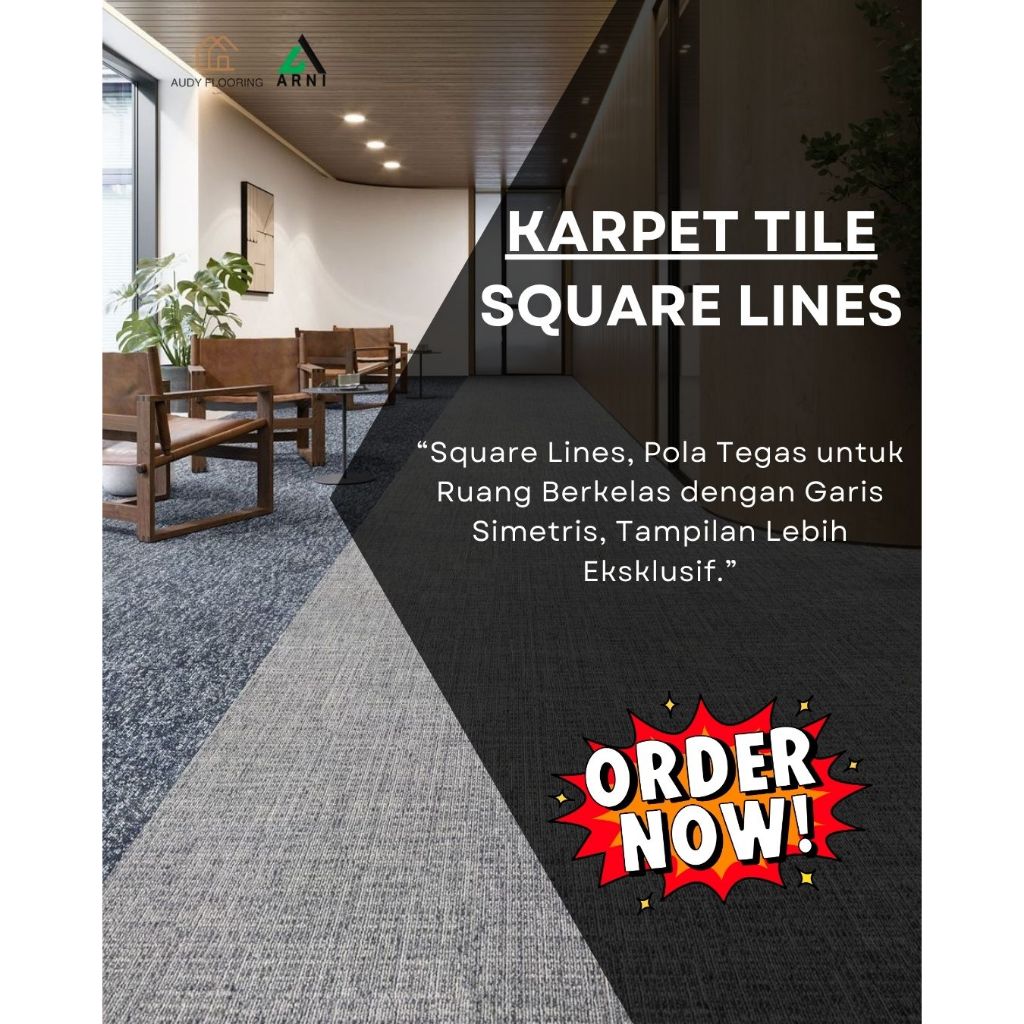 Karpet Tile Square Lines | Karpet Kantor | Karpet Motif Kotak