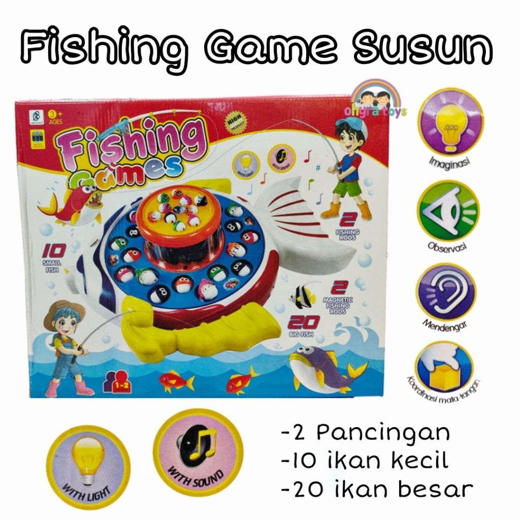 Mainan Anak Fishing Game Pancing Ikan Susun Jumbo