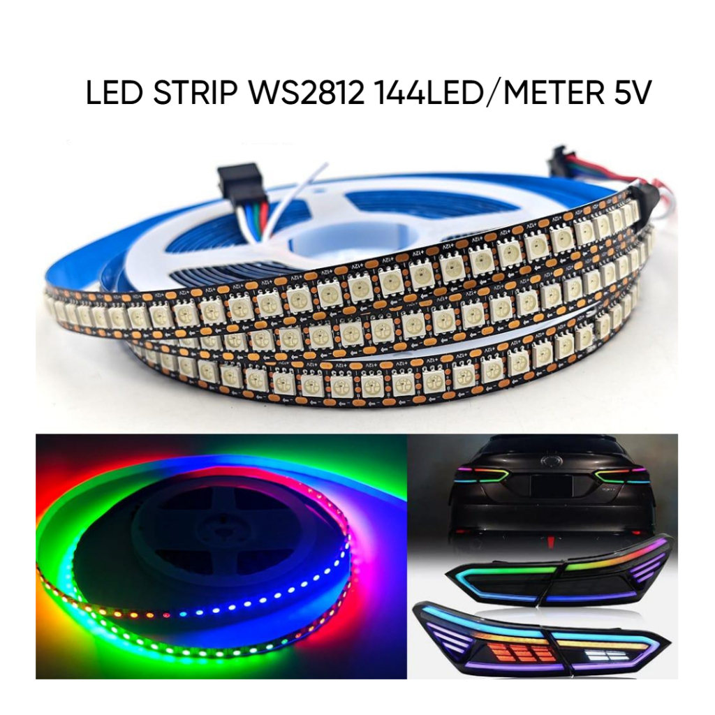DC5V WS2812B LAMPU LED STRIP 5050 RGB 144L / LAMPU DEKORASI PLAFON / LAMPU CEILING LED RGB