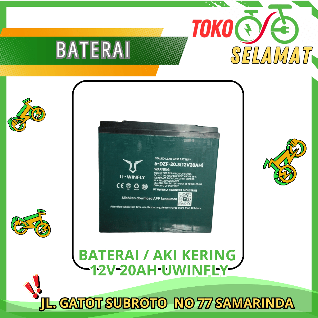 BATERAI / AKI KERING 12V 20AH UWINFLY