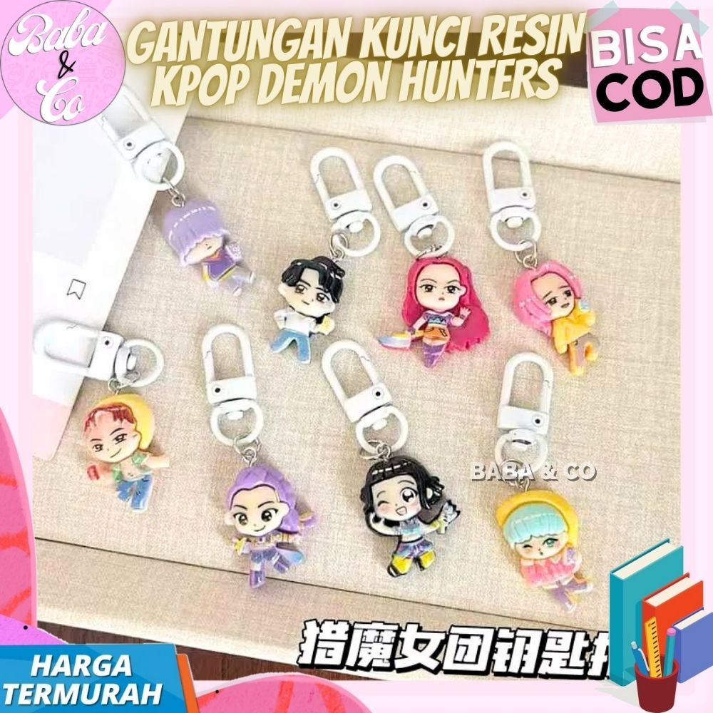 GANTUNGAN KUNCI RESIN DEMON HUNTERS KPOP KEYCHAIN LOT KAIT LOT KLIP KPOP DEMON HUNTERS RESIN GANTUNG
