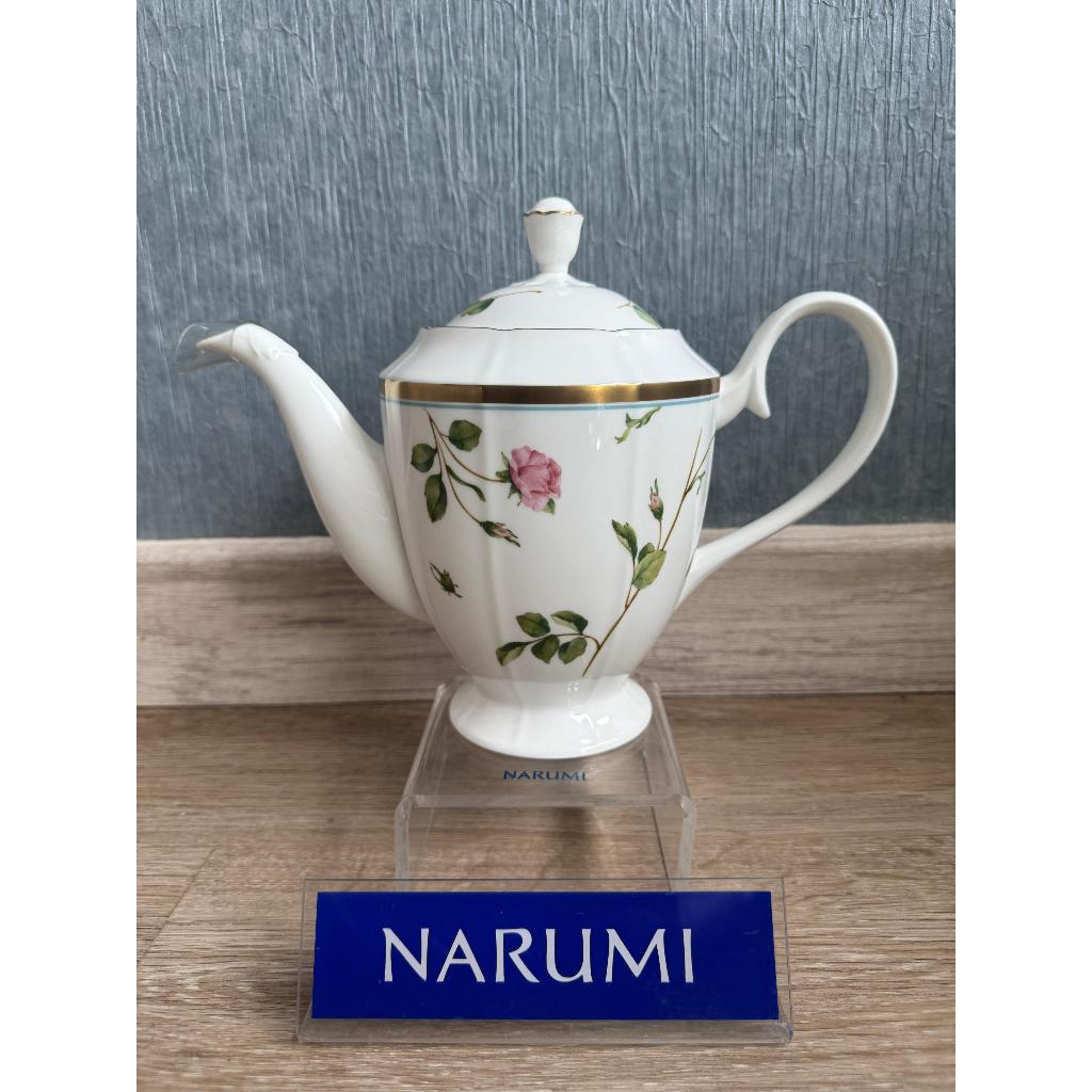 NARUMI BLOOMING ROSY LANE TEA COFFEE POT BONE CHINA