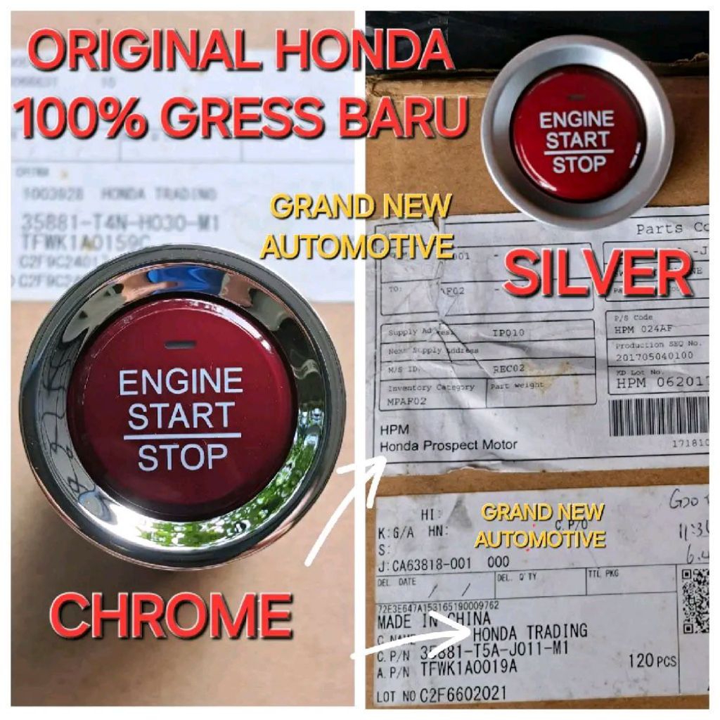 TOMBOL SWITCH ENGINE START STOP HONDA JAZZ RS GK5 ORIGINAL